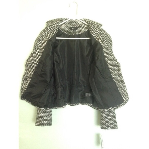 AB Studio Black & White Knit Blazer - Picture 3 of 6